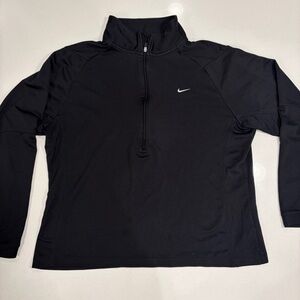 Nike Black Long Sleeve Quarter-Zip Top